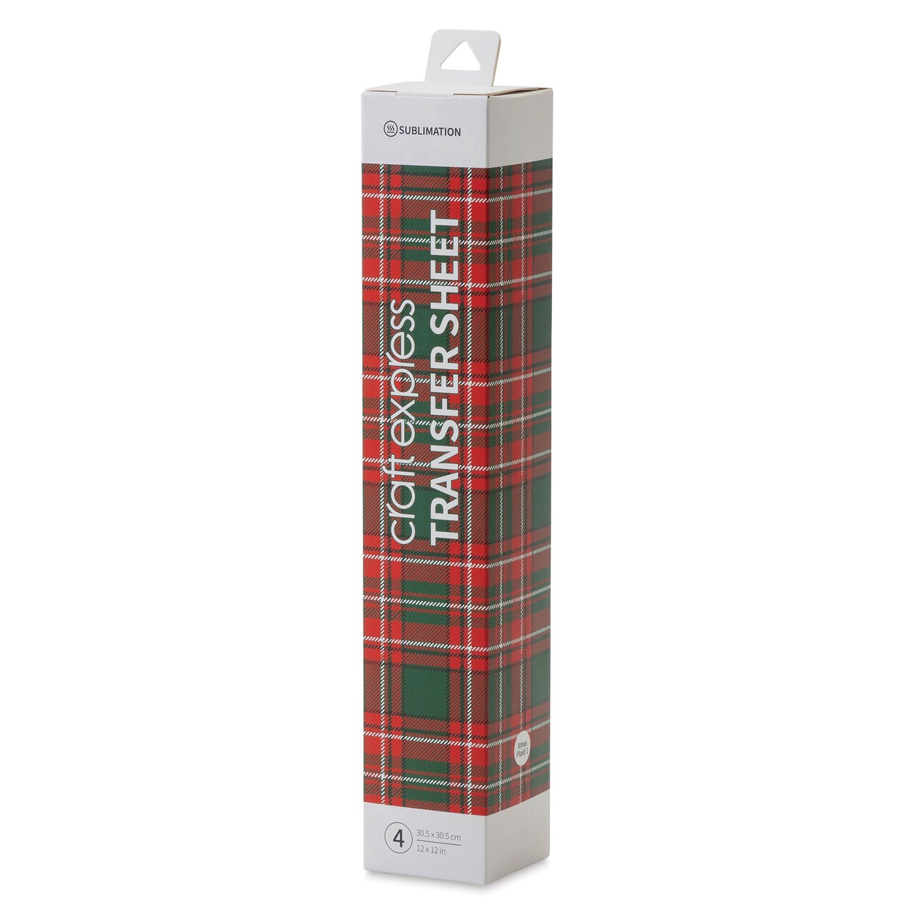 Craft Express Sublimation Pattern Transfer Sheets - Plaid 1, 12" x 12", Pkg of 4